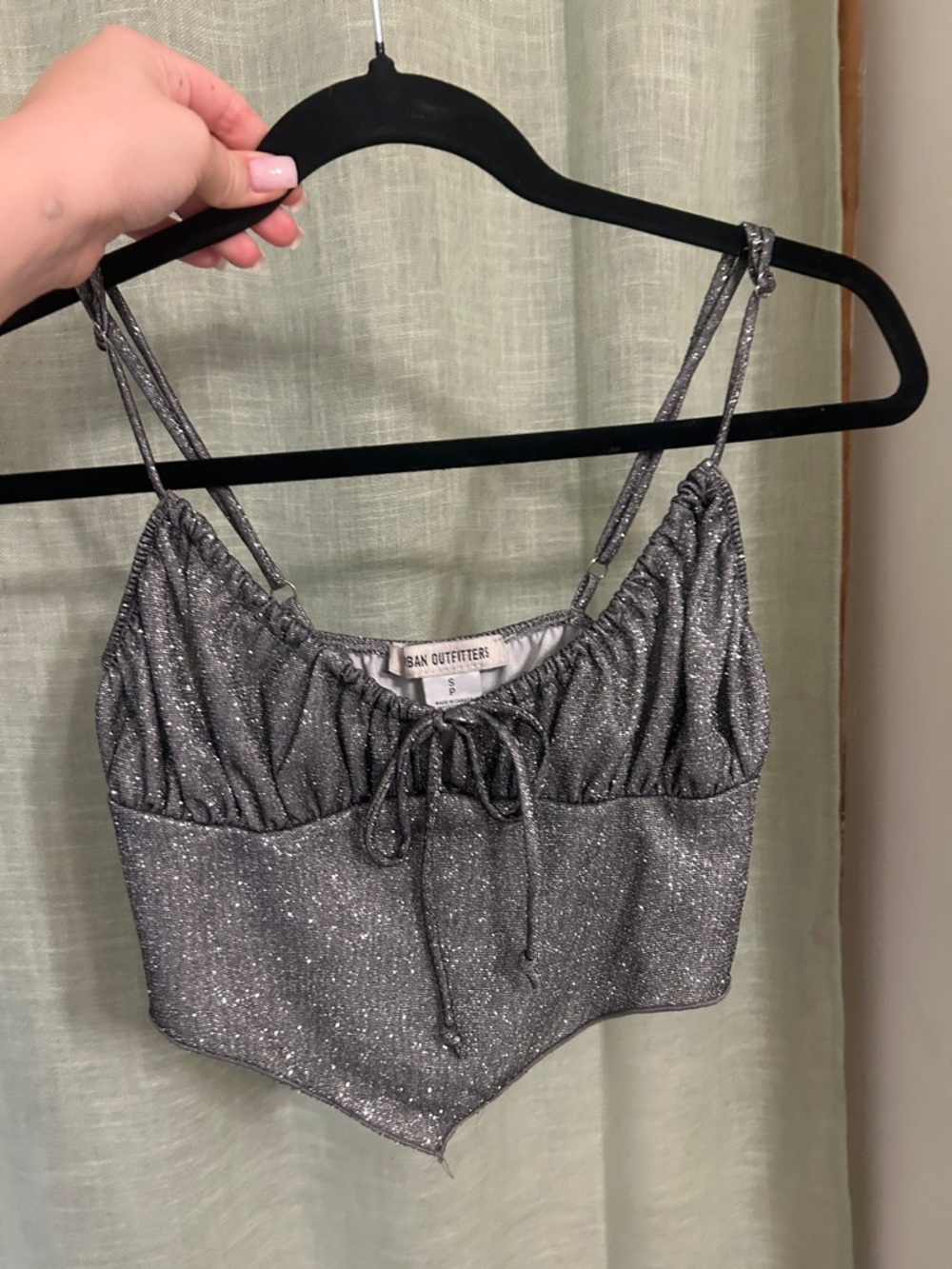 Urban Outfitters Silver Glitter Top